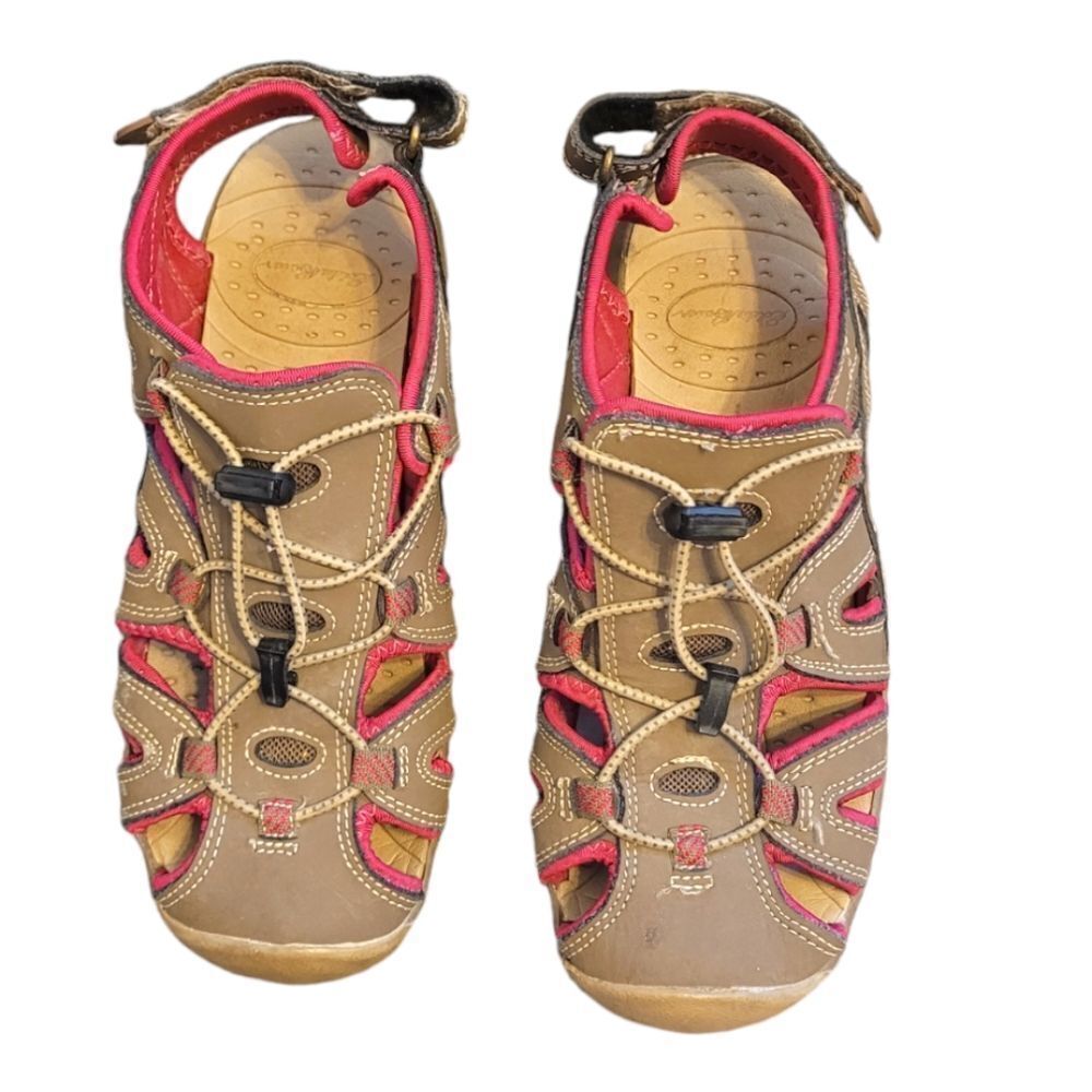 Eddie Bauer Brown Leather Upper Mary Sandal Shoes